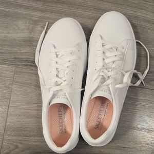 Skechers Classic White Lace-Up Sneakers